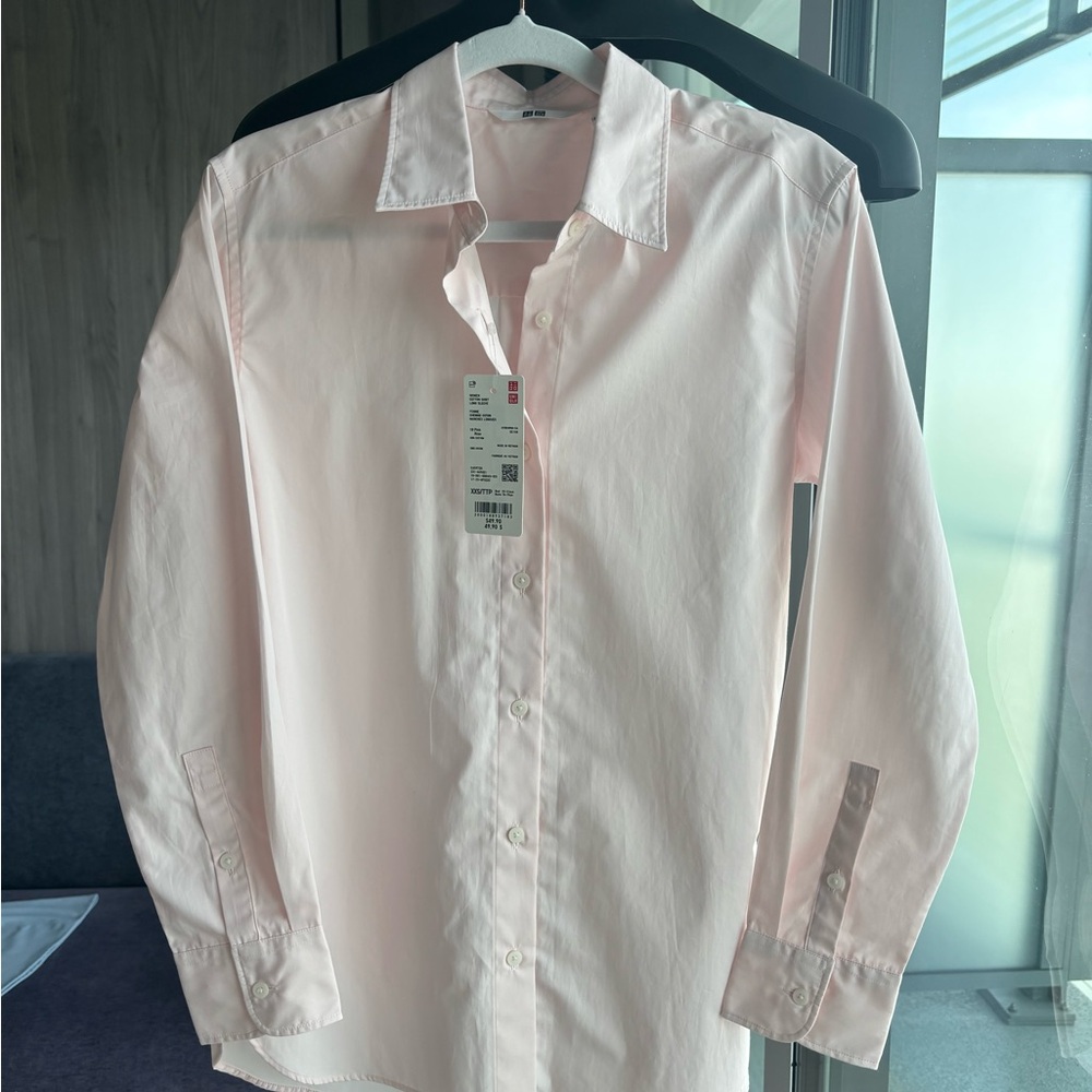 Uniqlo Pink Dress Shirt Crisp Formal Attire